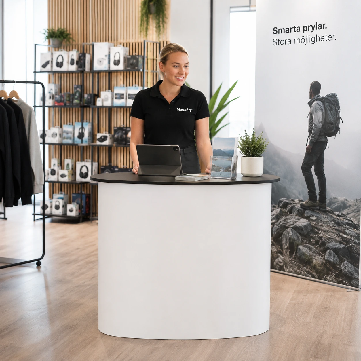 Mässdisk hopfällbar för event och butik