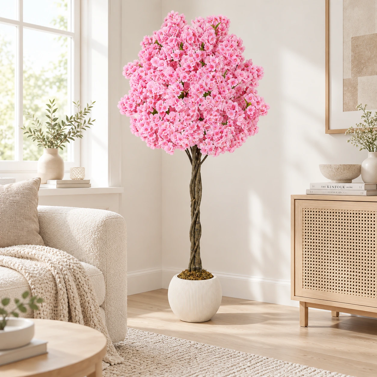 Konstgjort körsbärsträd för inredning, 152 cm