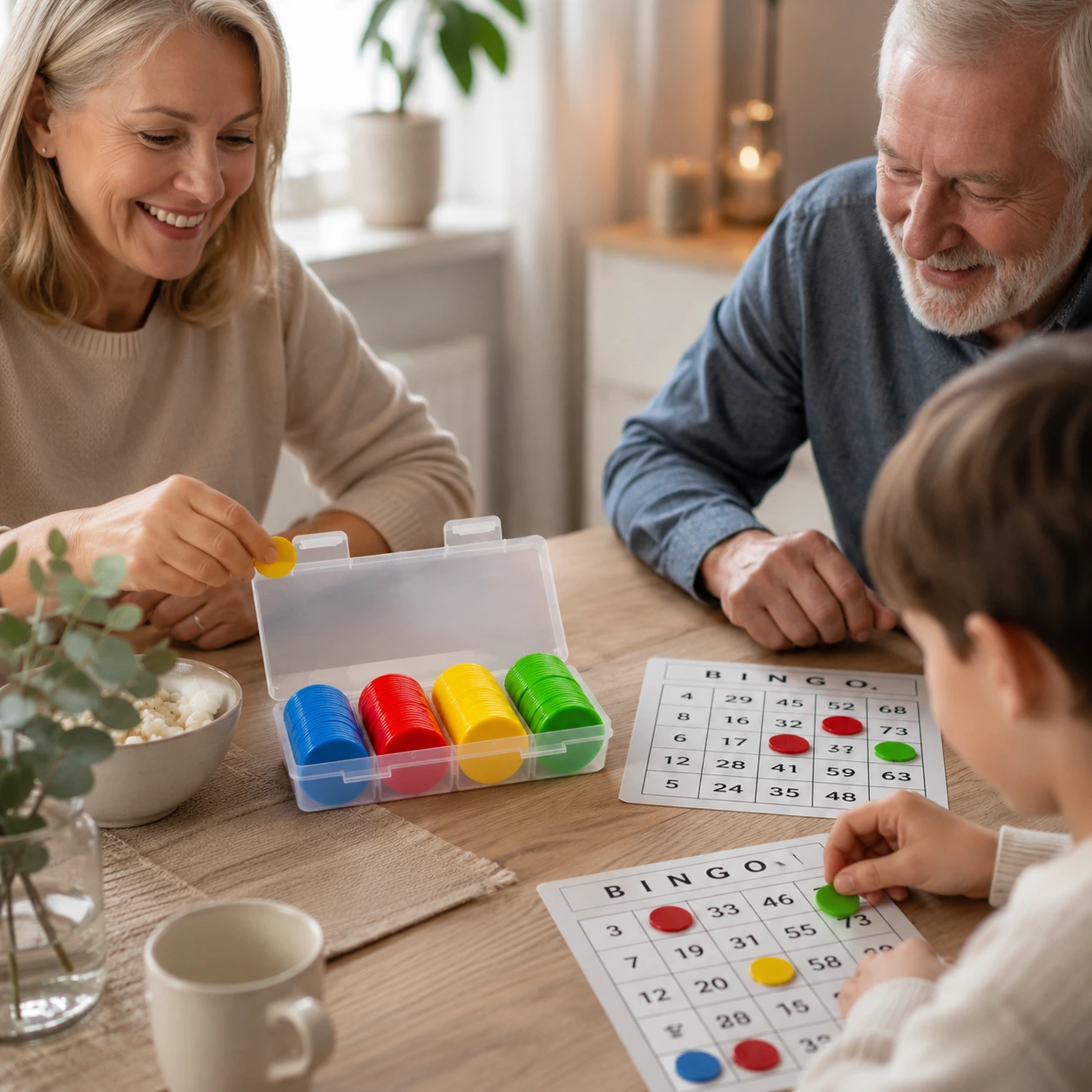Markeringsbrickor för bingo och spel 100-pack 25 mm