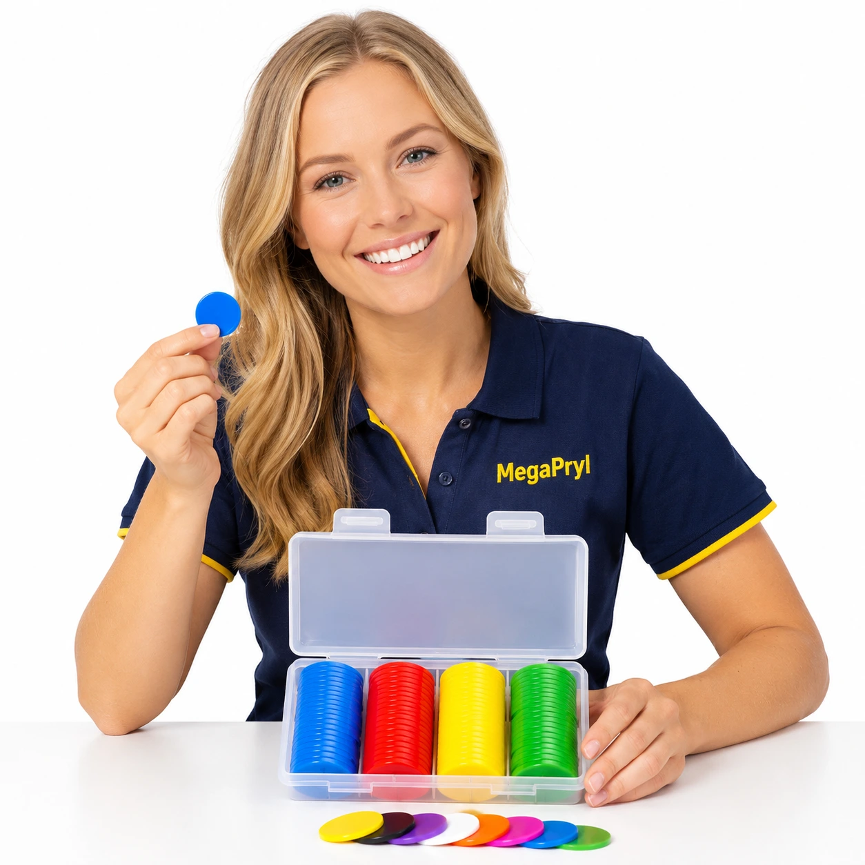 Markeringsbrickor för bingo och spel 100-pack 25 mm