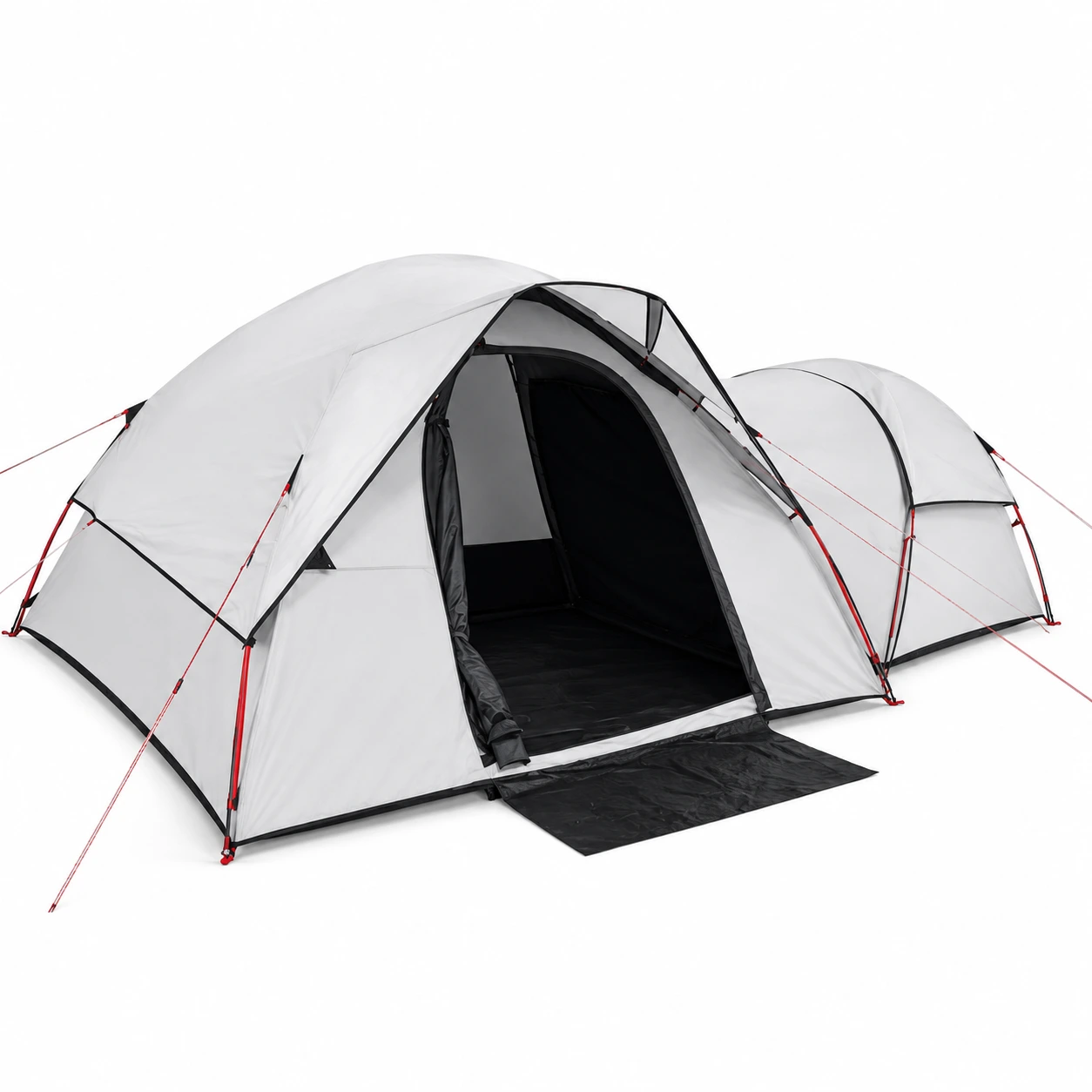 Familjetält för camping med mörkläggande tyg