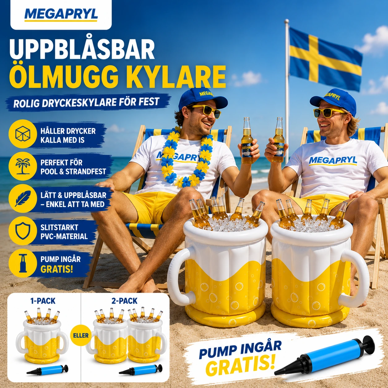 Uppblåsbar Ölsejdel Dryckeskylare