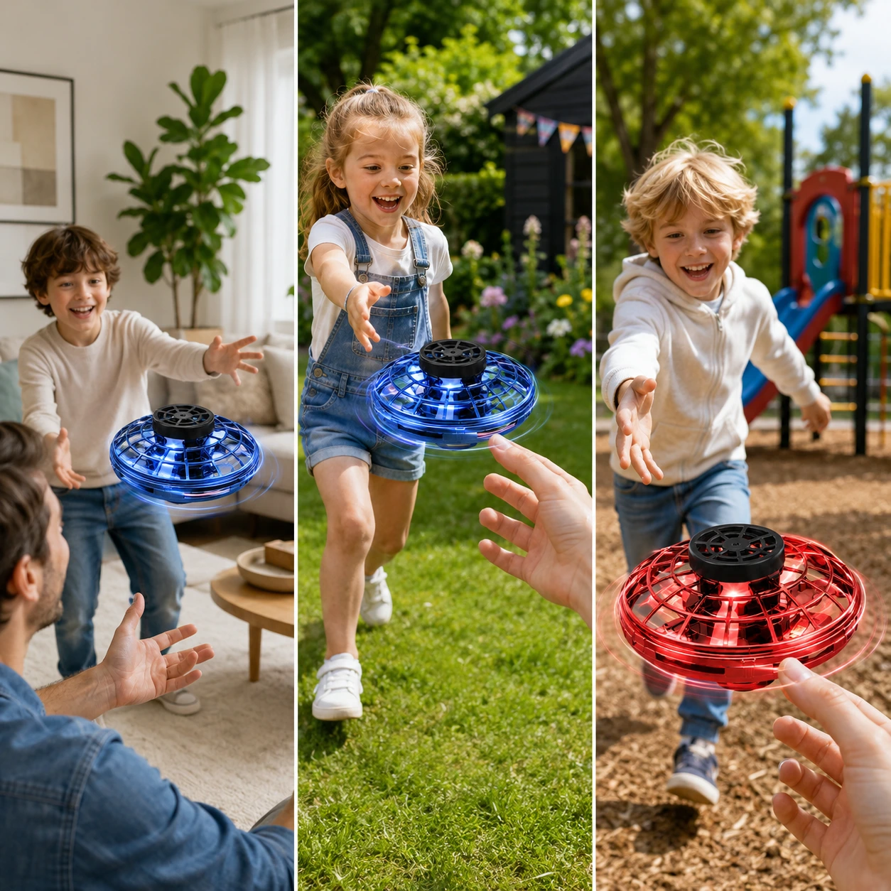 Spinner UFO LED – Flygande Fidget Drone