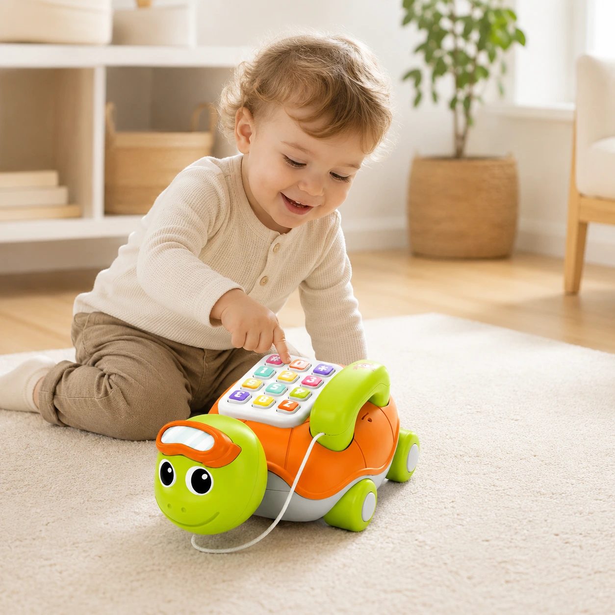 Musiksköldpadda Baby – Telefon- & Pianoleksak med Ljus