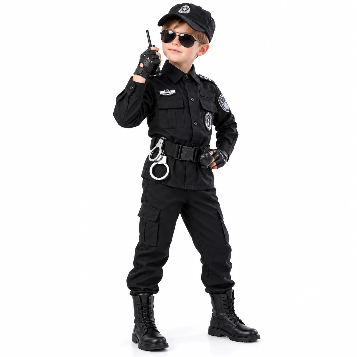 Polisdräkt för barn till maskerad och halloween