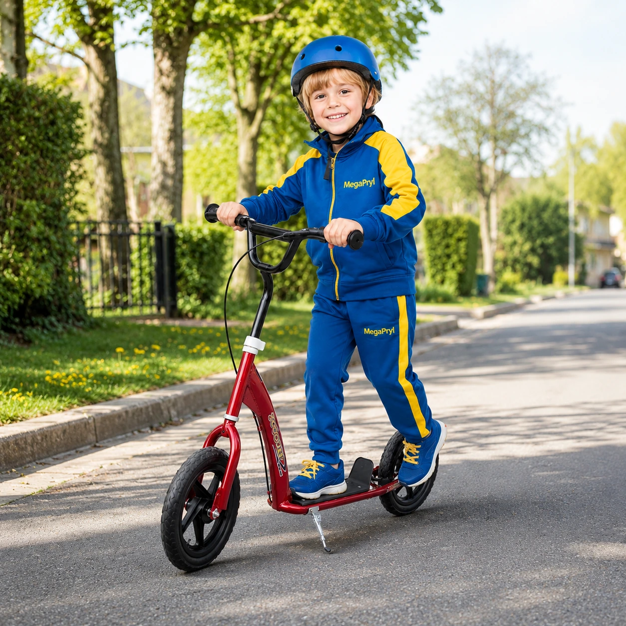 Sparkcykel för barn med 12-tumshjul och justerbart styre