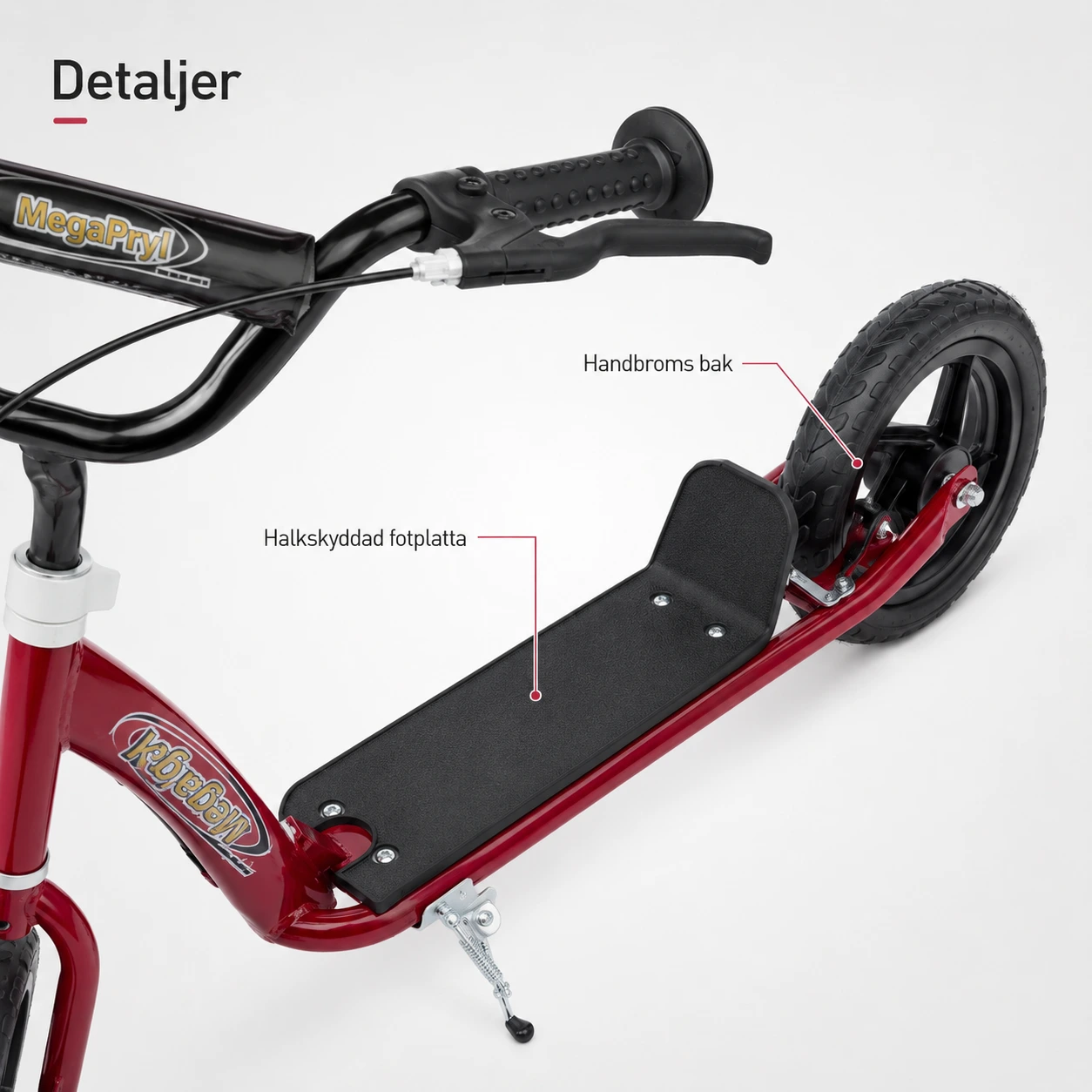 Sparkcykel för barn med 12-tumshjul och justerbart styre