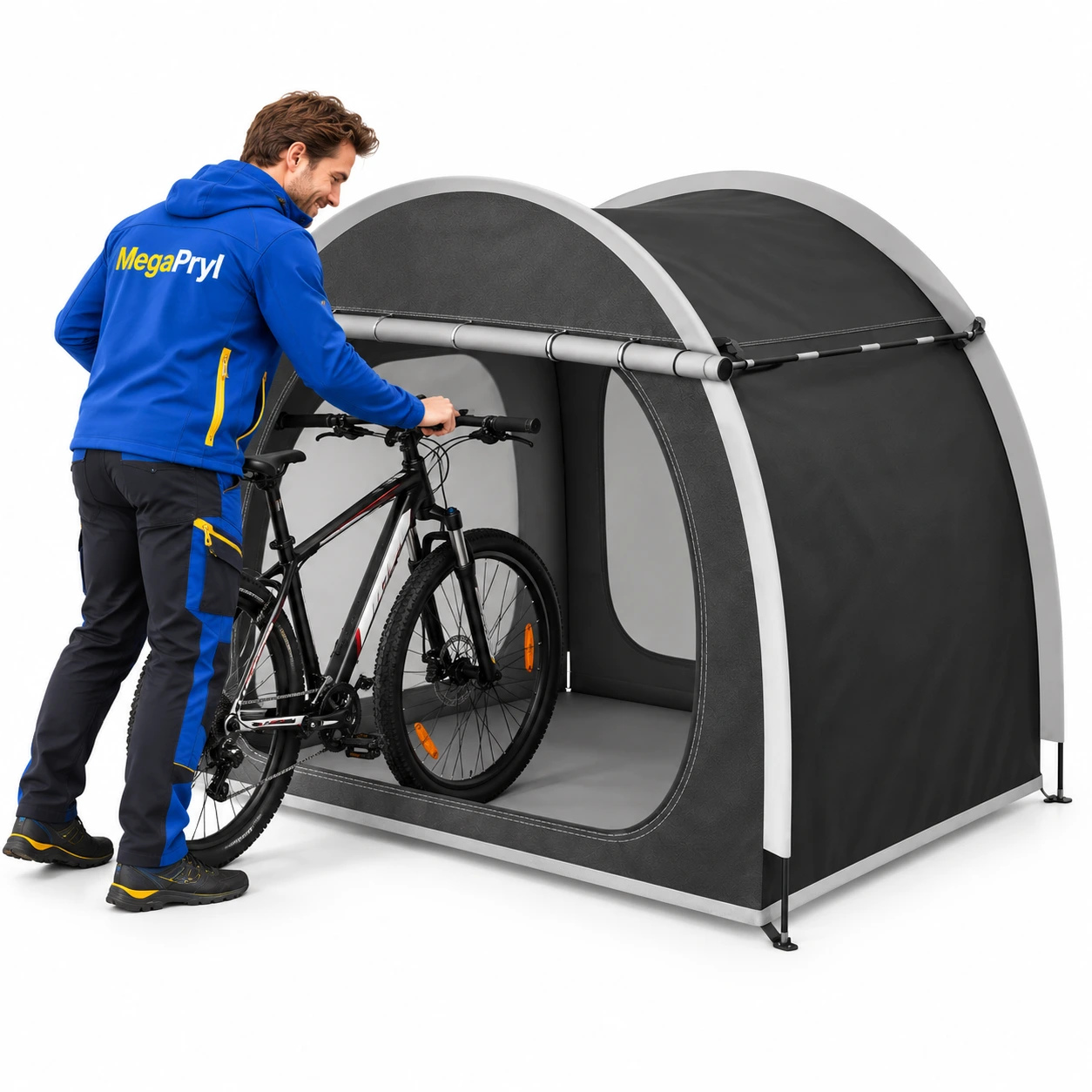 Cykelförvaringstält för utomhusbruk, hopfällbart och vattentåligt
