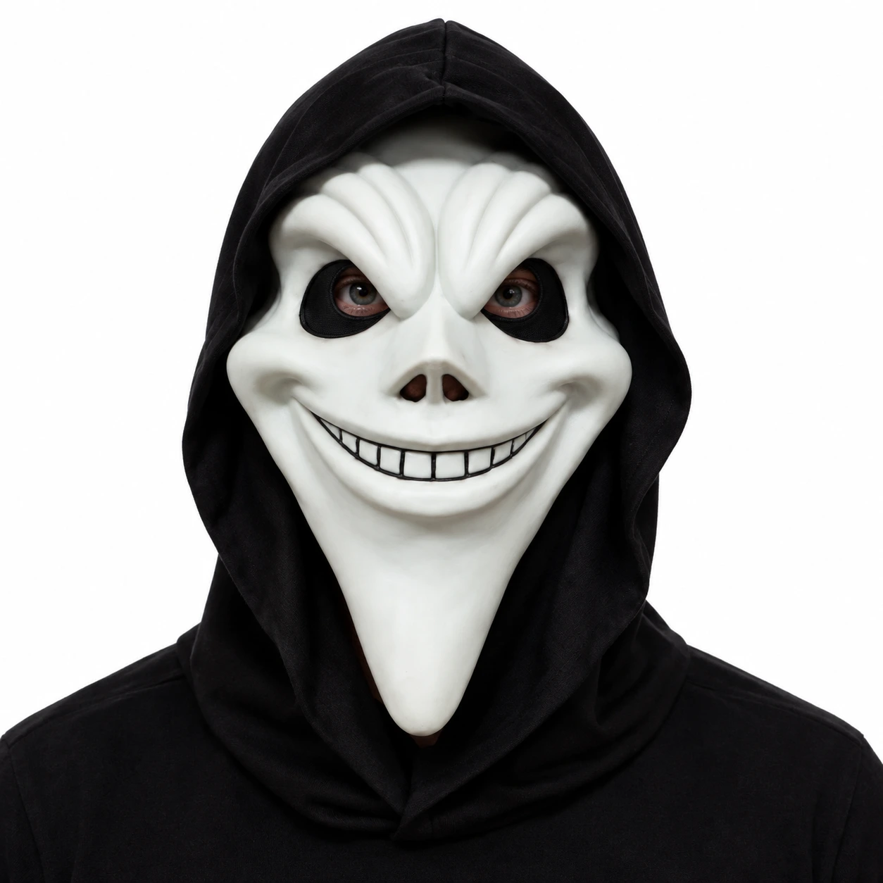 Mask spöke vuxen med huva