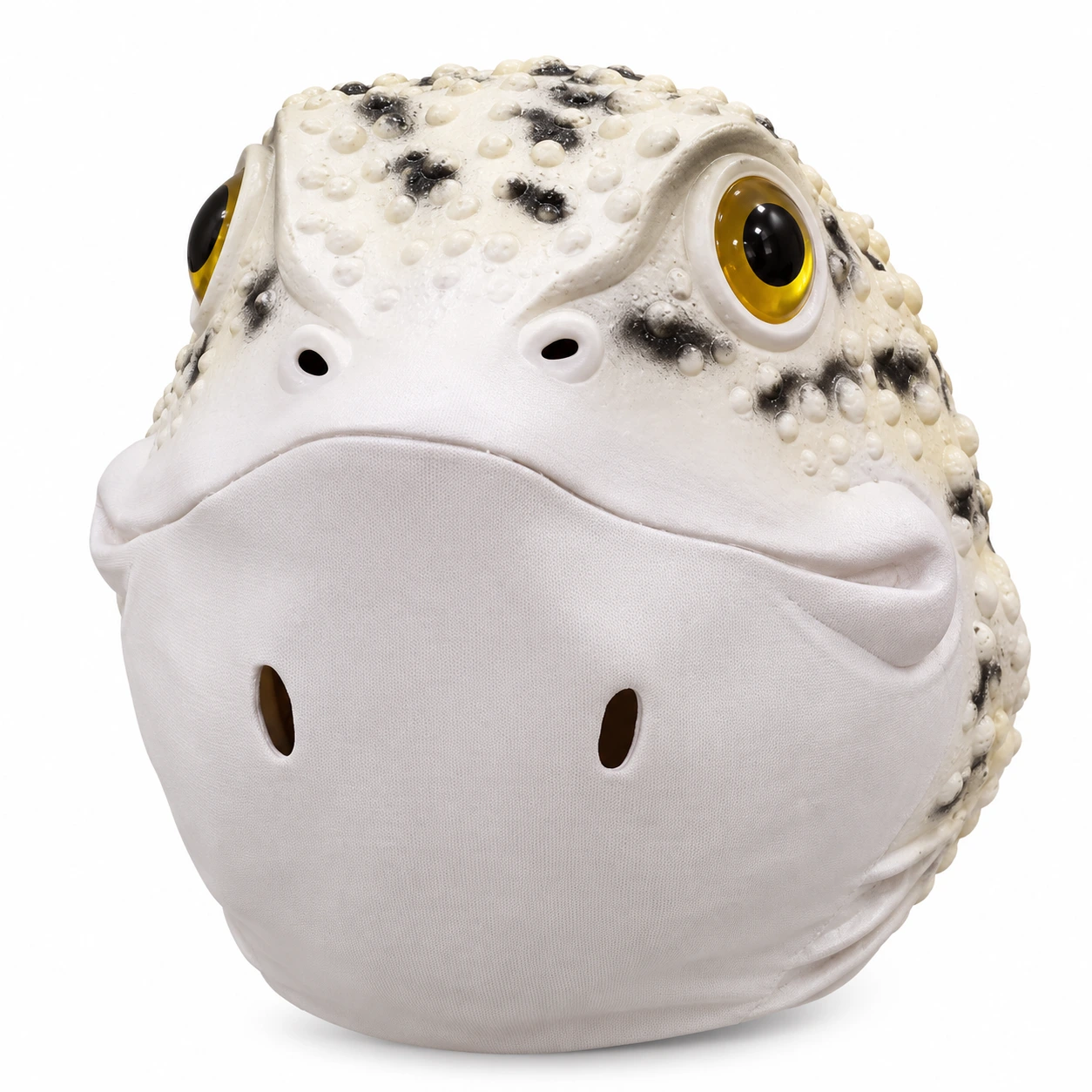Vit Ödla Latexmask med Svarta Fläckar