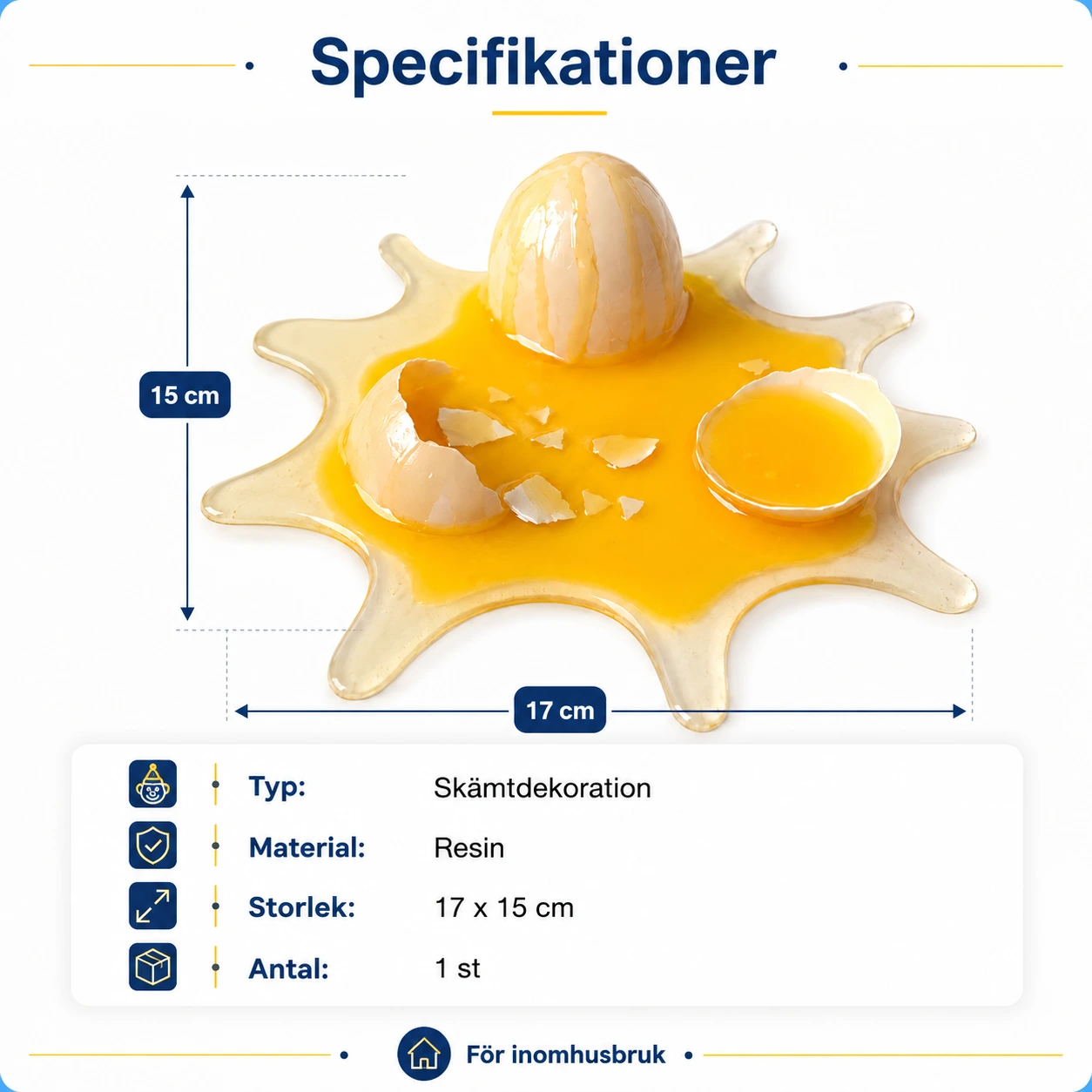 Skämtägg Dekoration i Resin