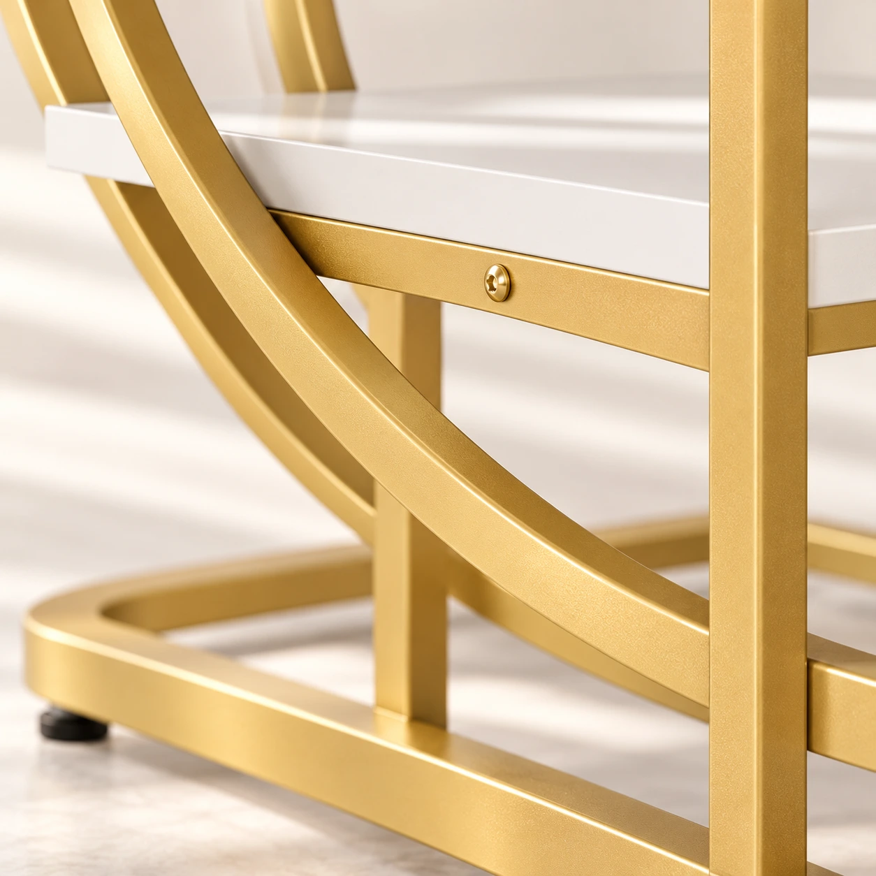 Fristående bokhylla i 2 delar med bågformad design