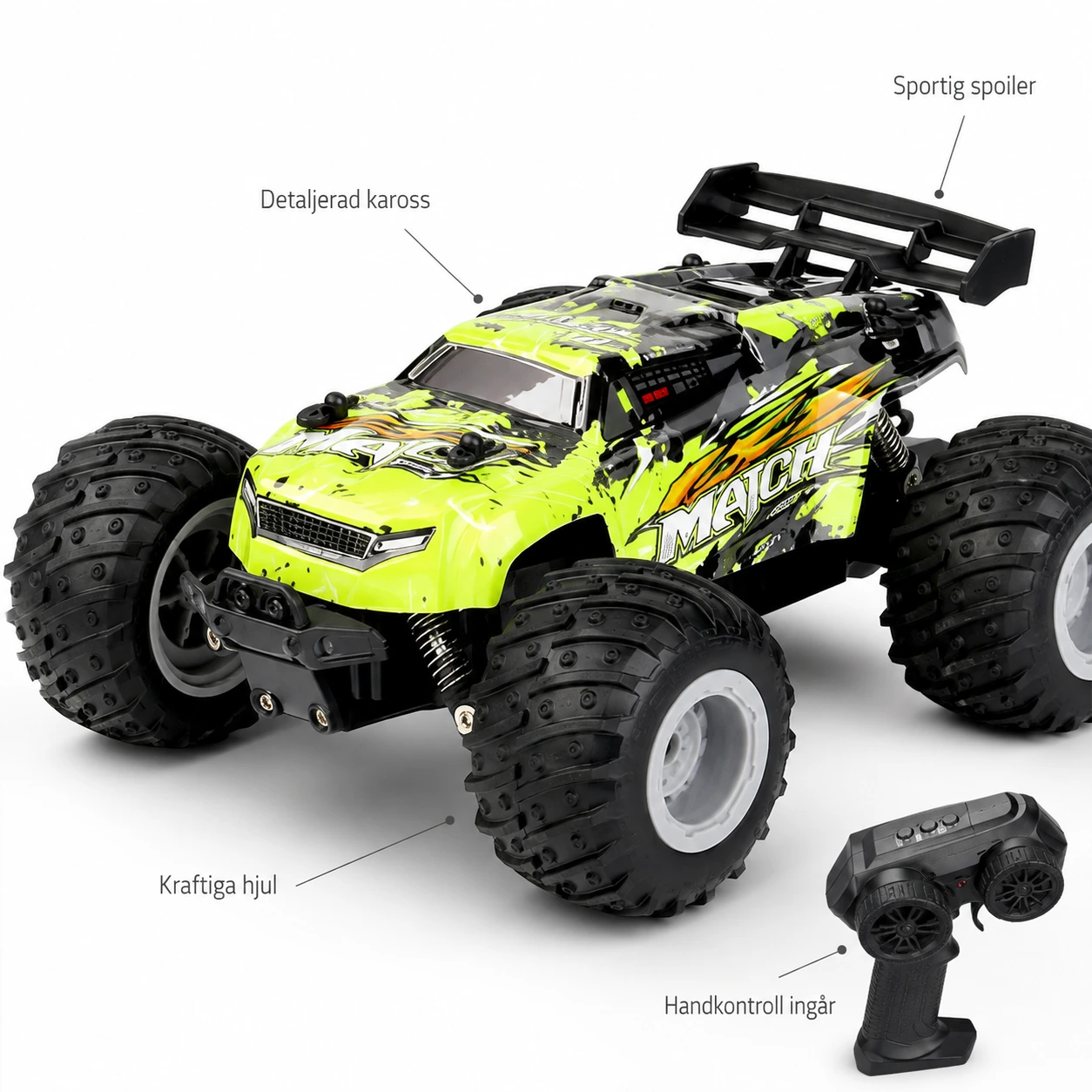 Radiostyrd offroad-bil med handkontroll
