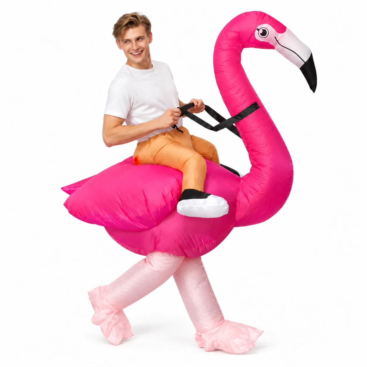 Uppblåsbar Flamingo Maskeraddräkt för Vuxna