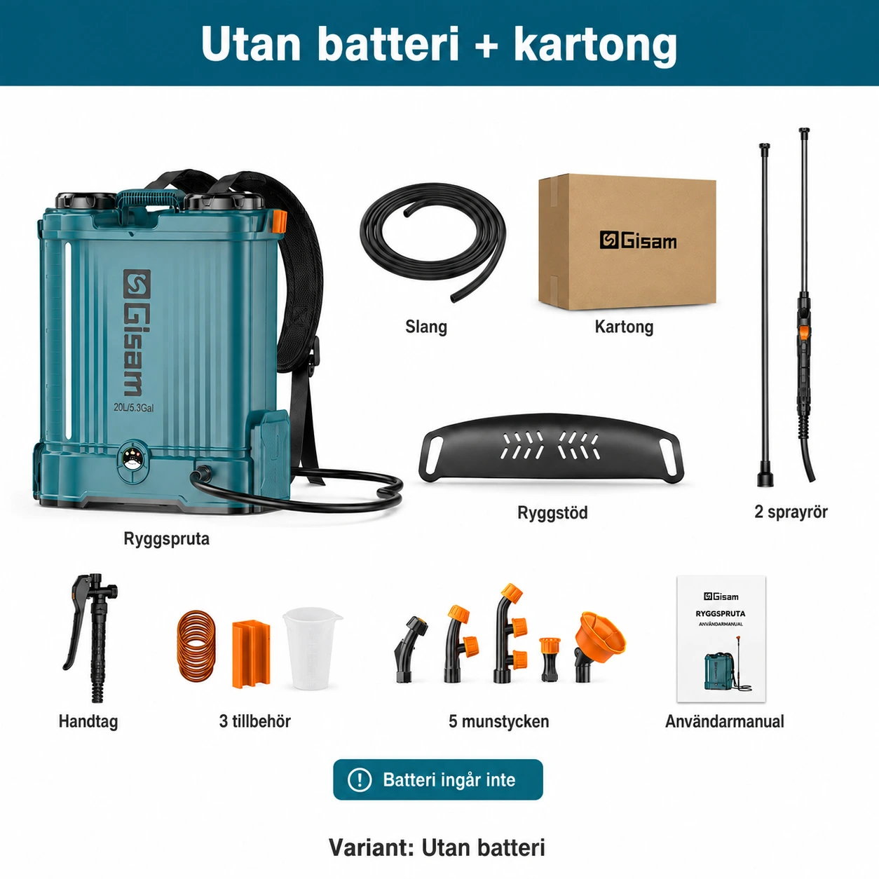 Utan batteri