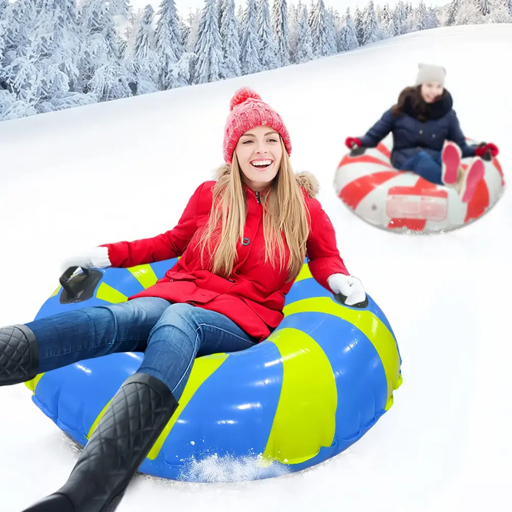 Pulka Uppblåsbar Rund Snötub 2