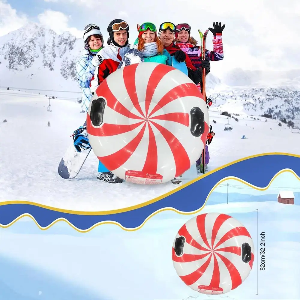 Pulka Uppblåsbar Rund Snötub 4