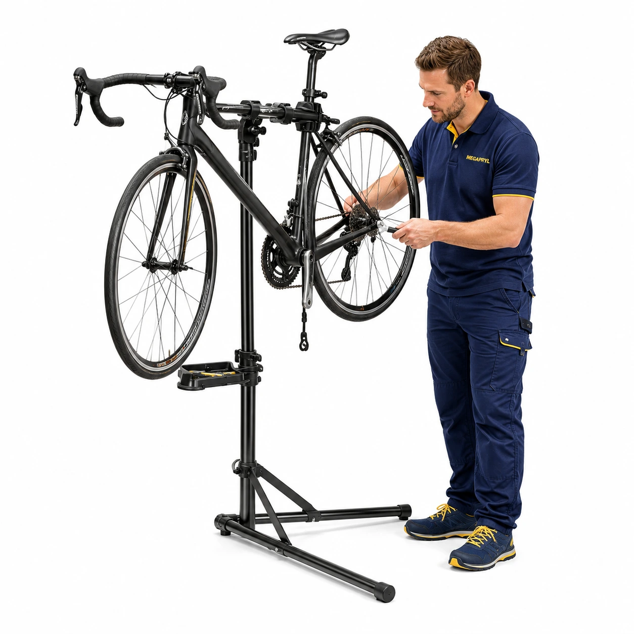 Cykelreparationsställ 38,5 kg Justerbart och Fällbart