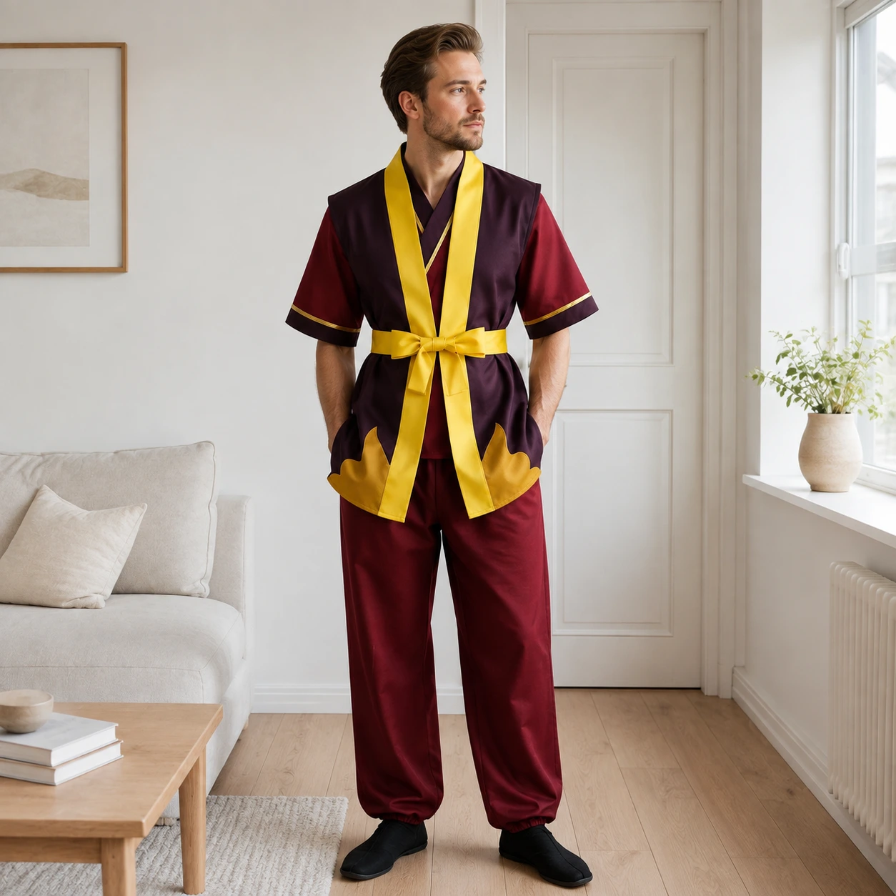 Cosplaydräkt för maskerad och scen med bälte