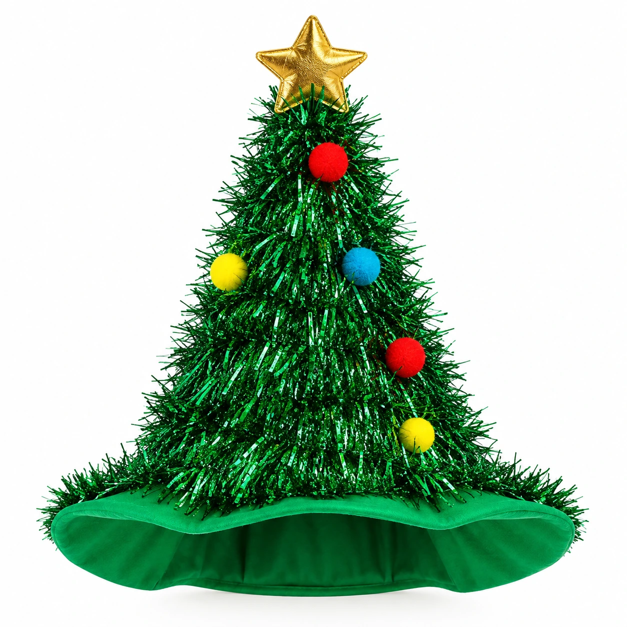 Hatt julgran i grönt glitter