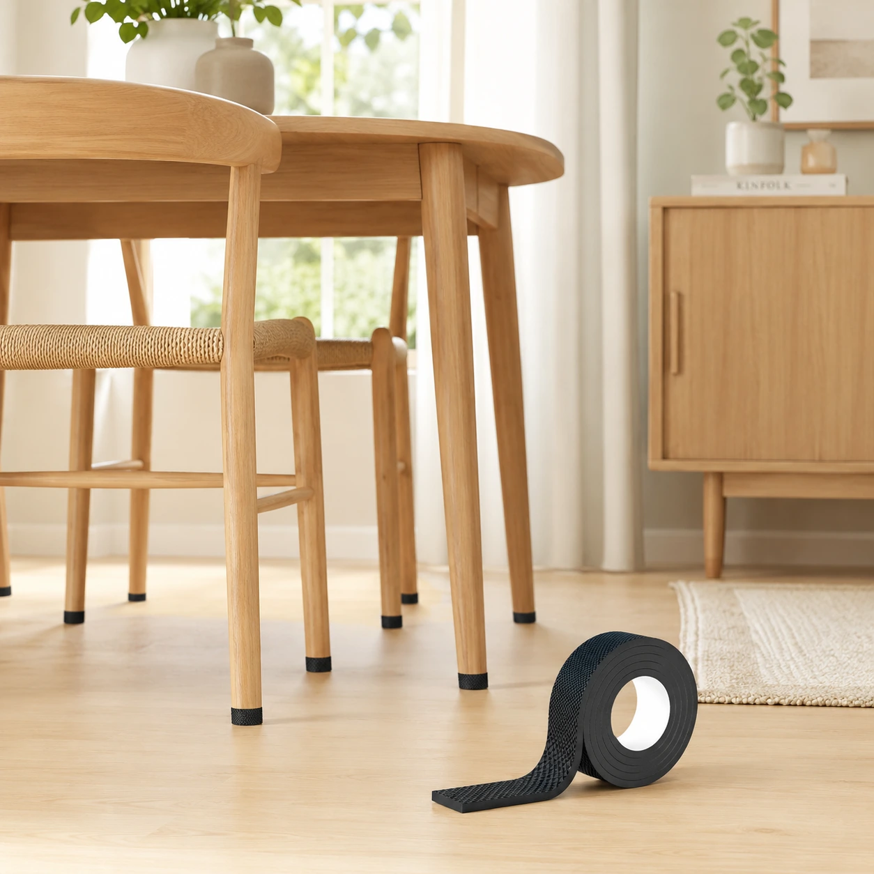 Möbeltassar på Rulle Halkskyddande Självhäftande 6 mm