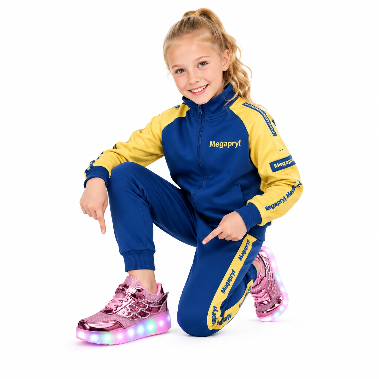 Rullskor Rosa med LED – Avtagbara Hjul