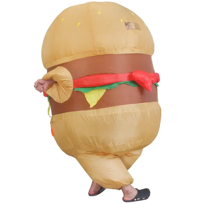 Uppblåsbar Hamburger och Kockdräkt – Cosplaydräkt 4