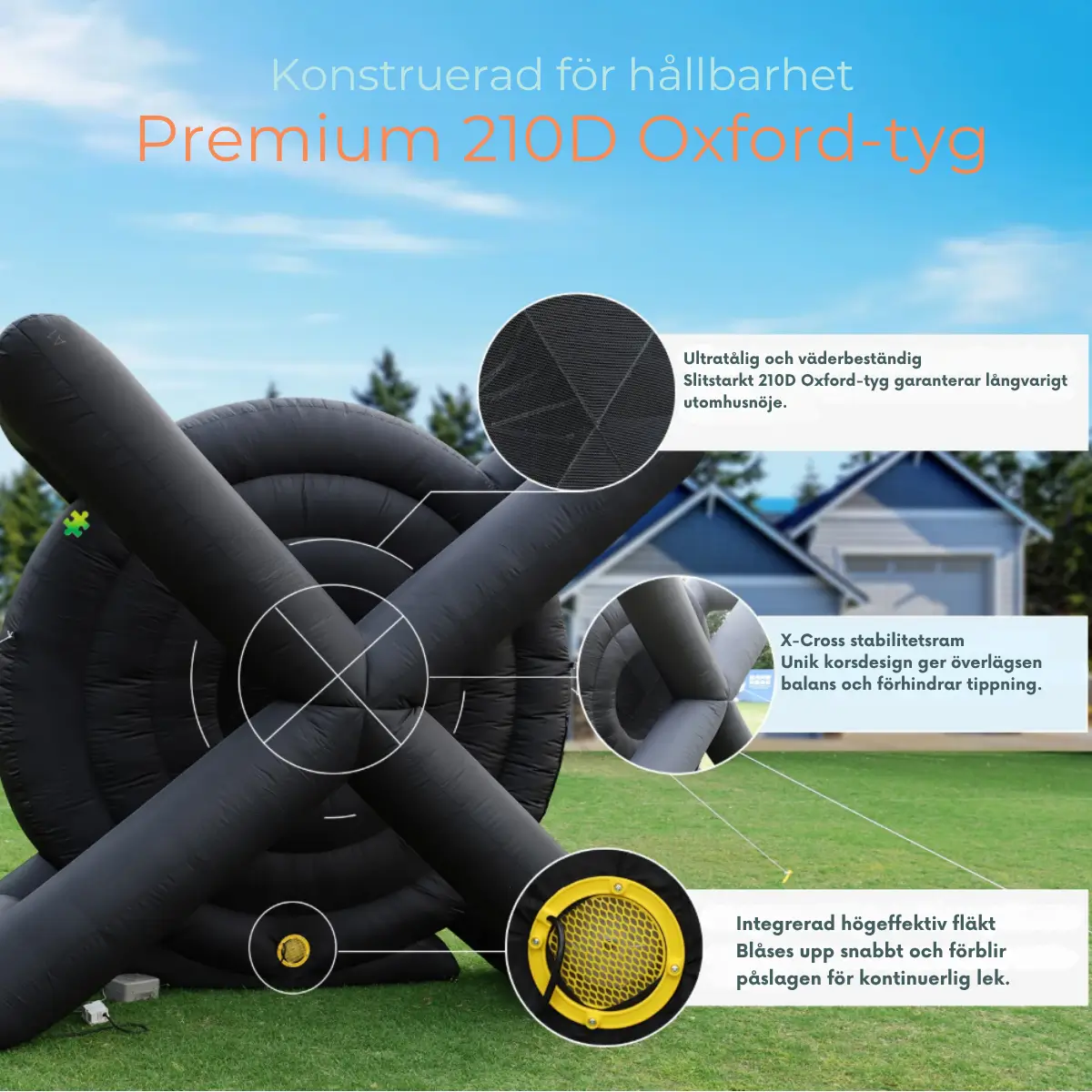 Jättestor Uppblåsbar Fotbollsdart 3m 3