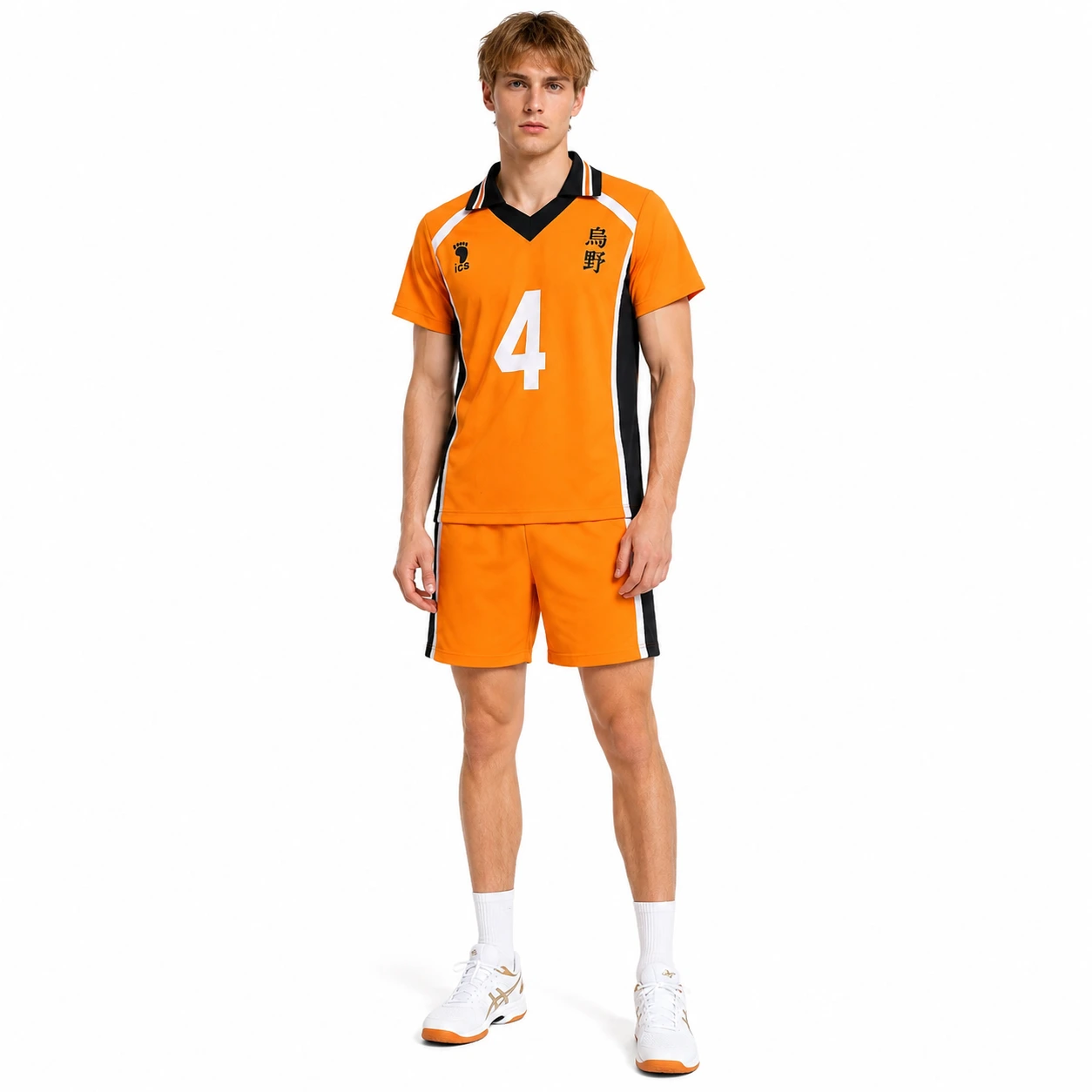 Cosplay volleyballdräkt med tröja och shorts