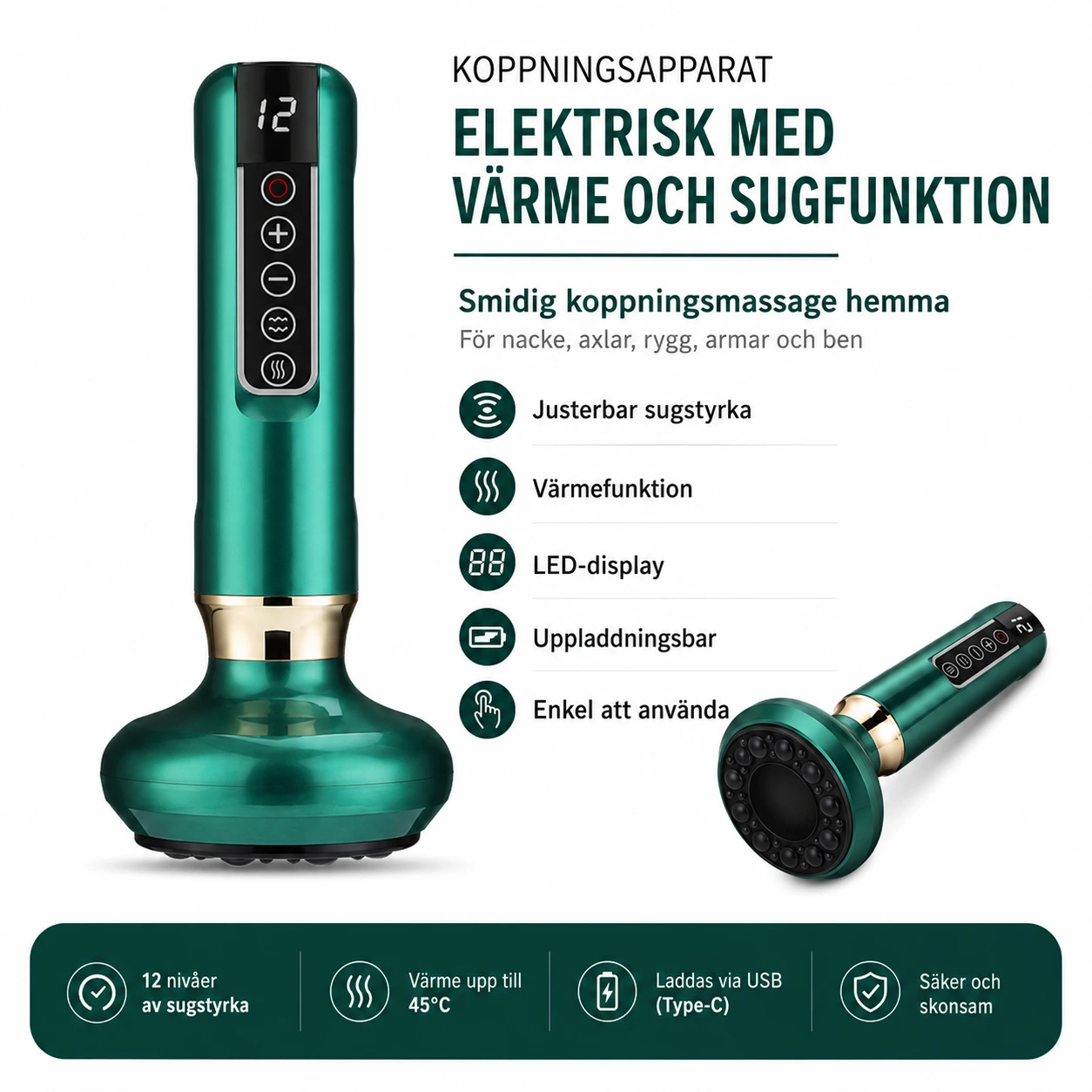 Koppningsapparat Elektrisk med Värme och Sugfunktion