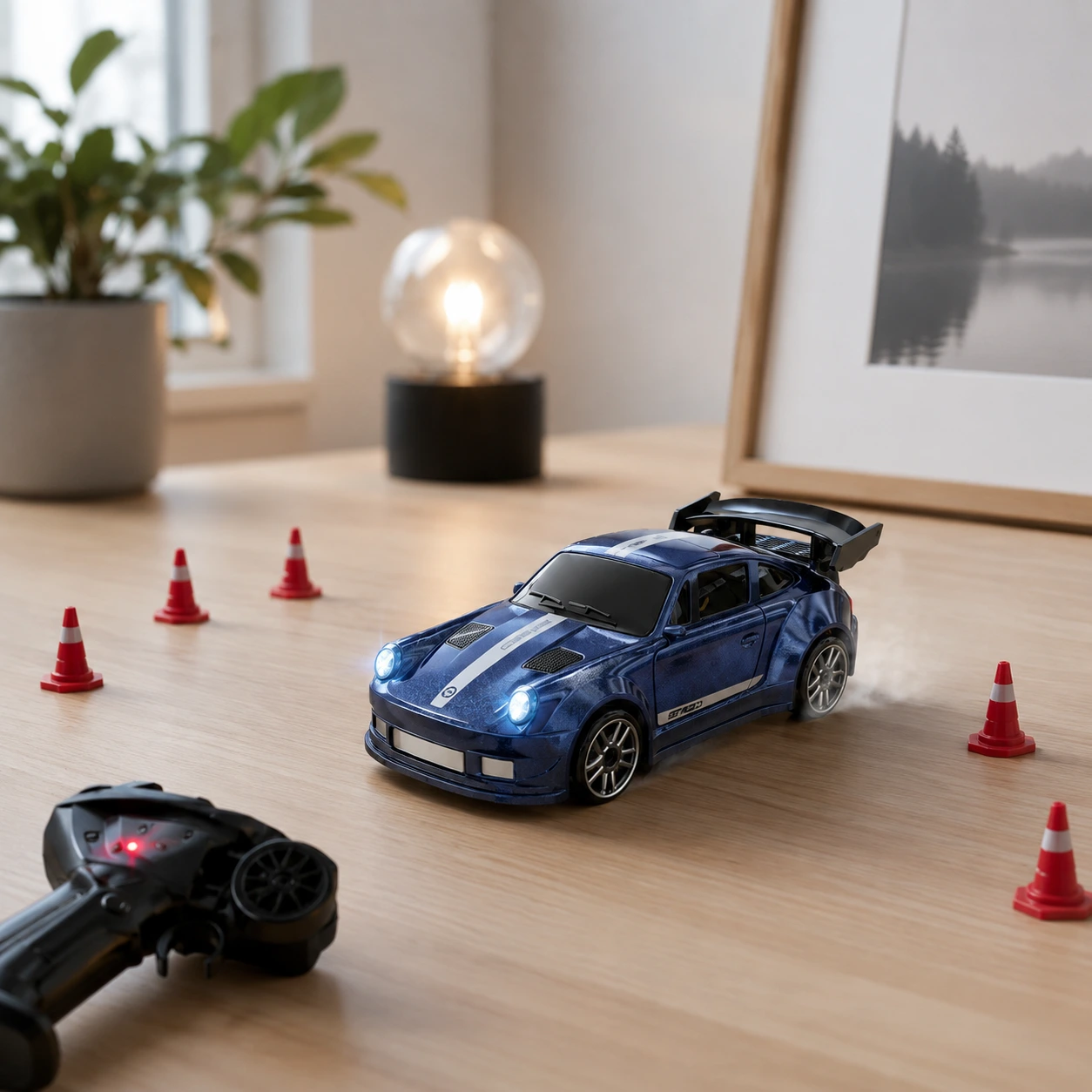 Mini radiostyrd driftbil i skala 1:64