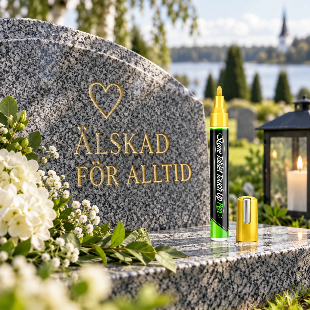 Gravstenspenna för uppfräschning av inskriptioner