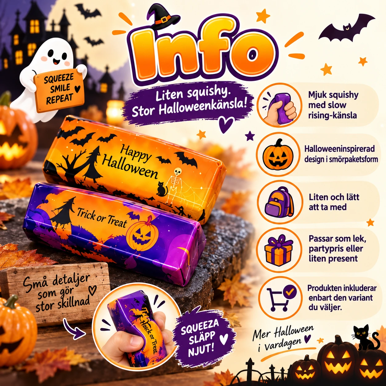 Halloween squishy butter i slow rising-utförande