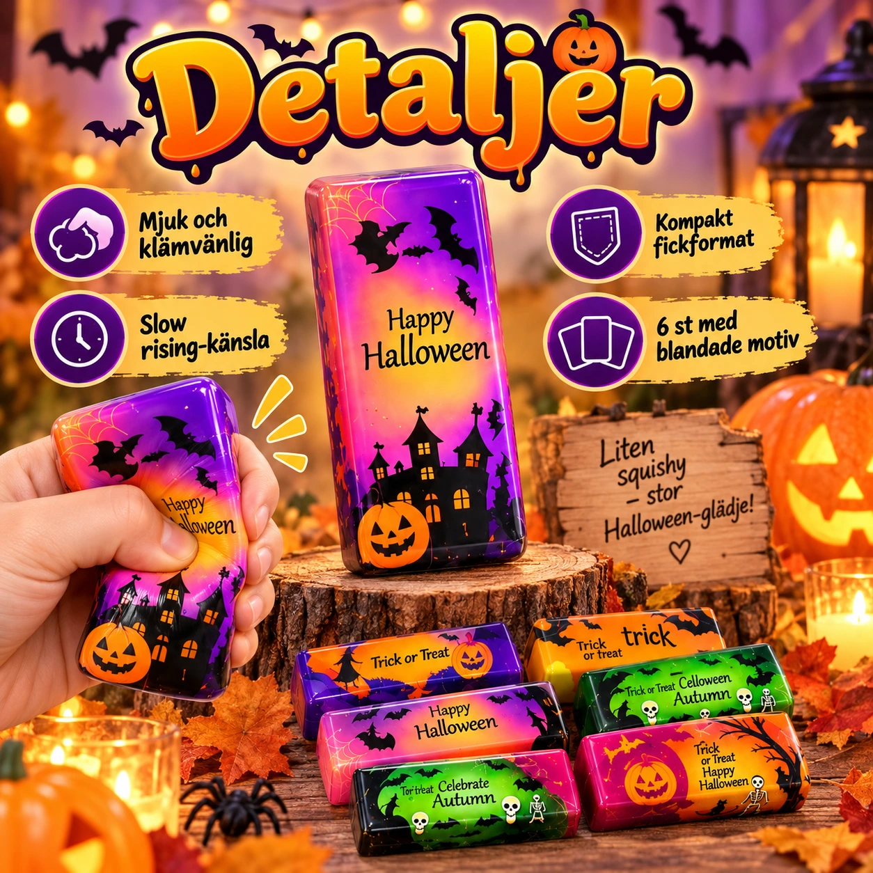 Halloween squishy butter i slow rising-utförande