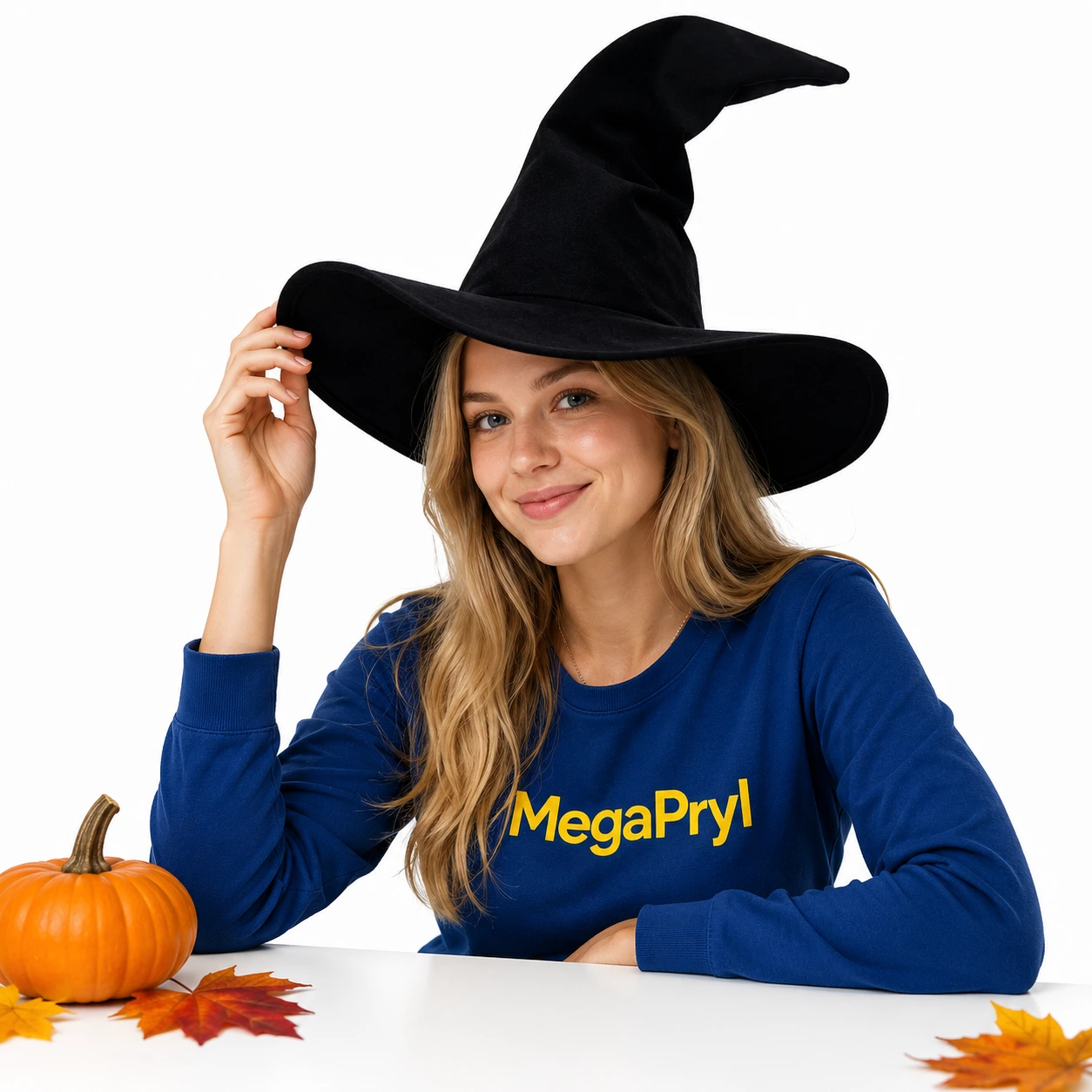Häxhatt för Halloween och maskerad i svart
