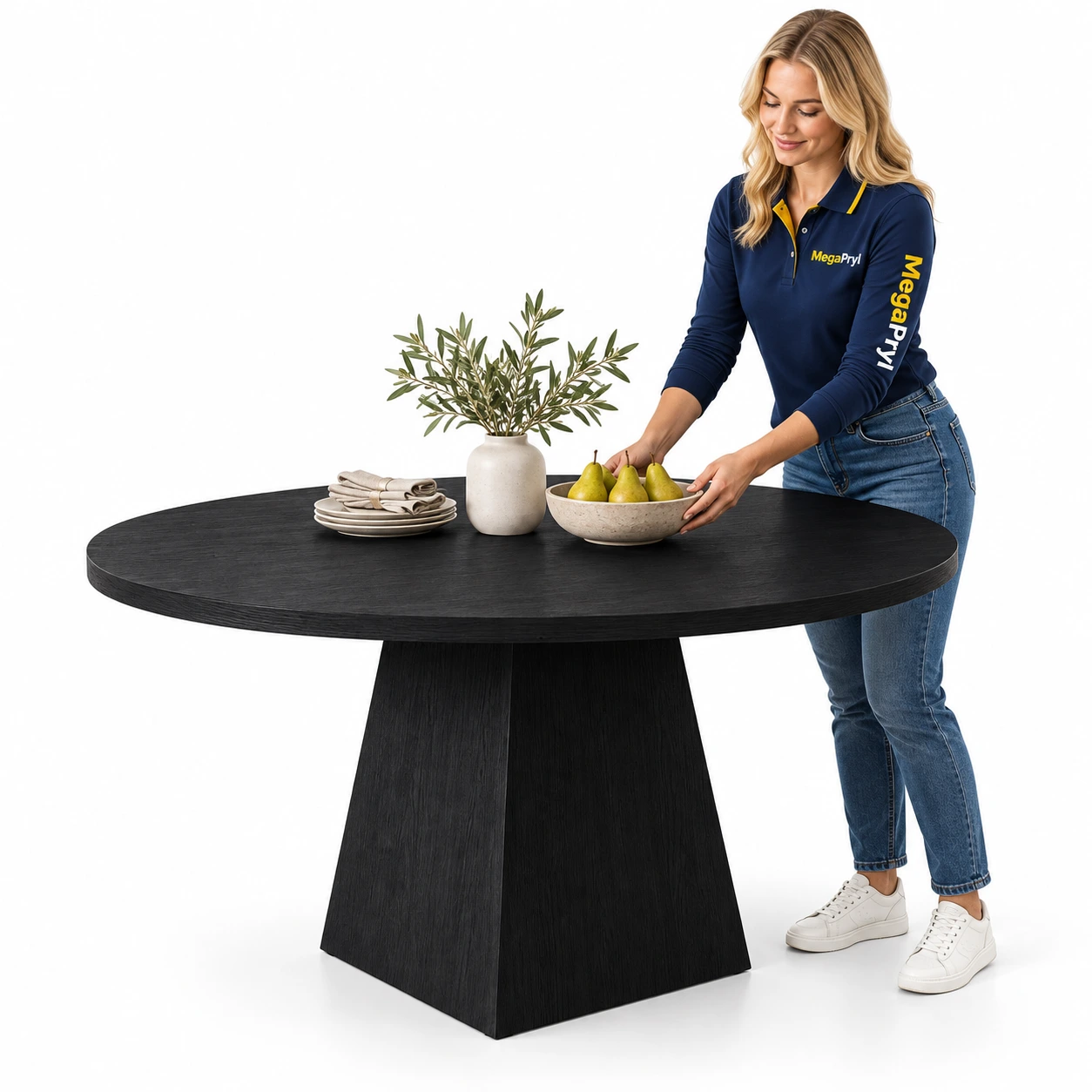 Pyorea ruokapoyta keittioon ja ruokailutilaan, 120 cm