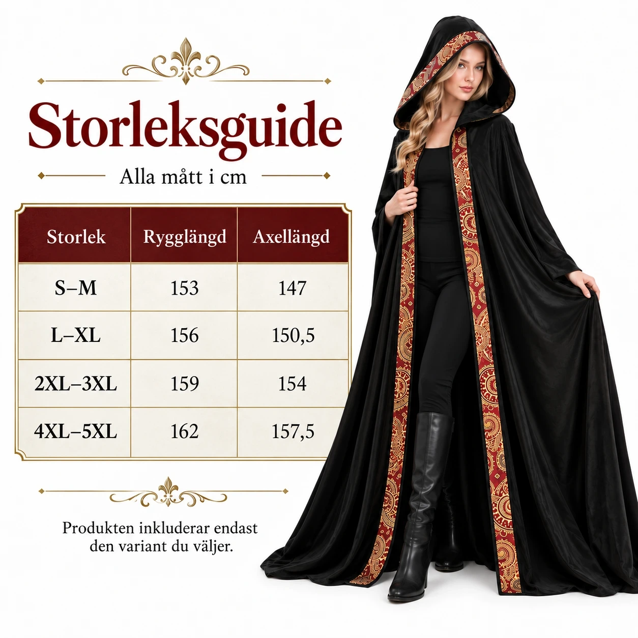 Kappa med huva för maskerad och cosplay