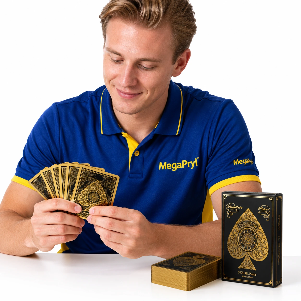 Spelkort för poker och kortspel med guldkant eller silverkant