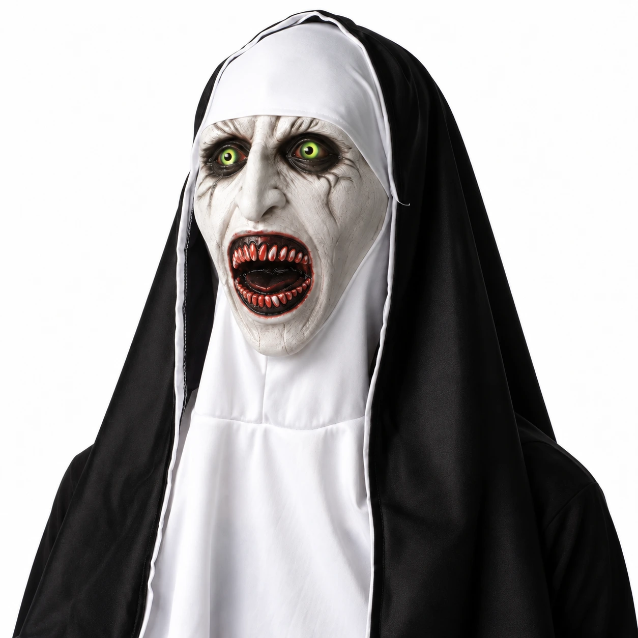 Halloween nunmask för cosplay och maskerad