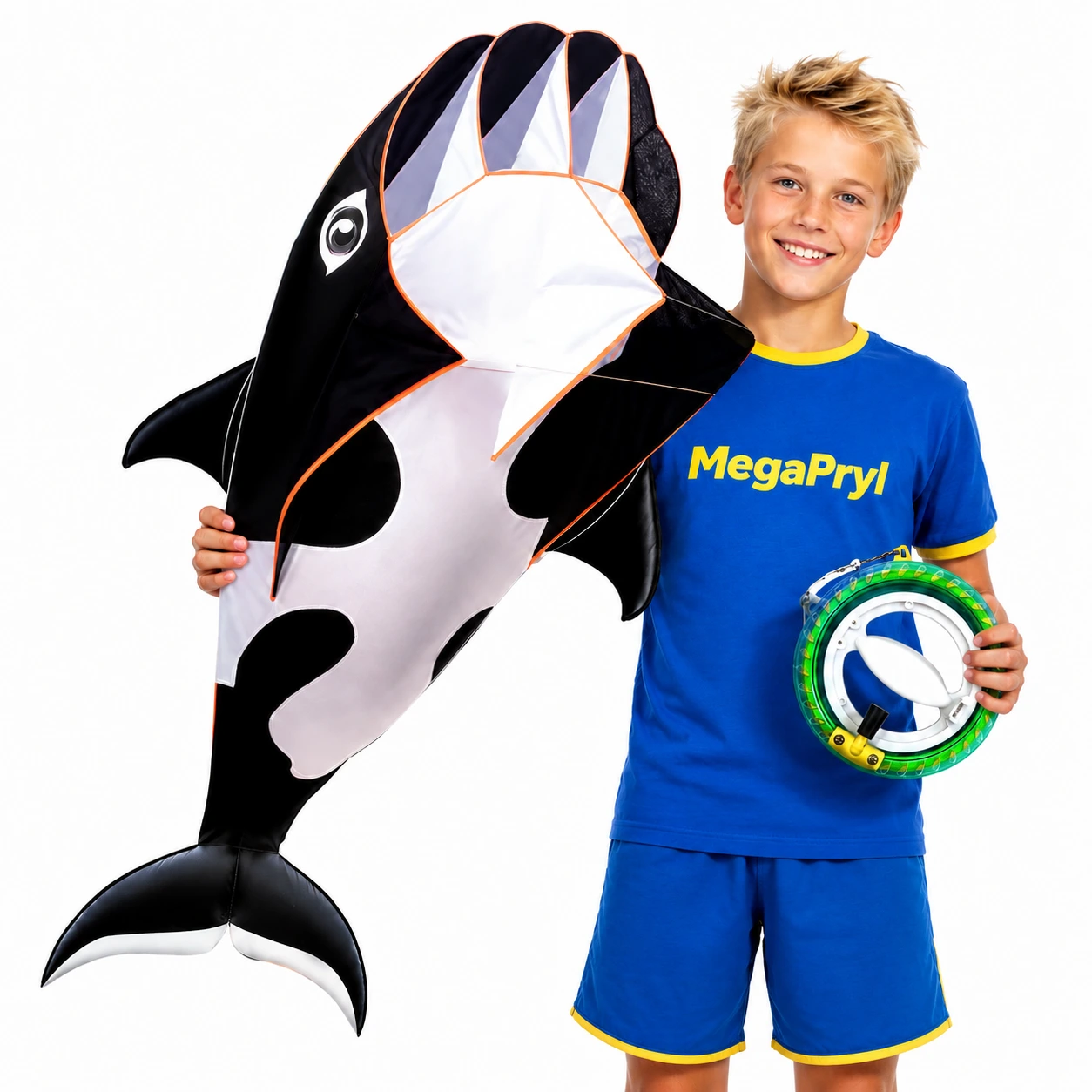Drake Delfin Svart med Lina på Rulle