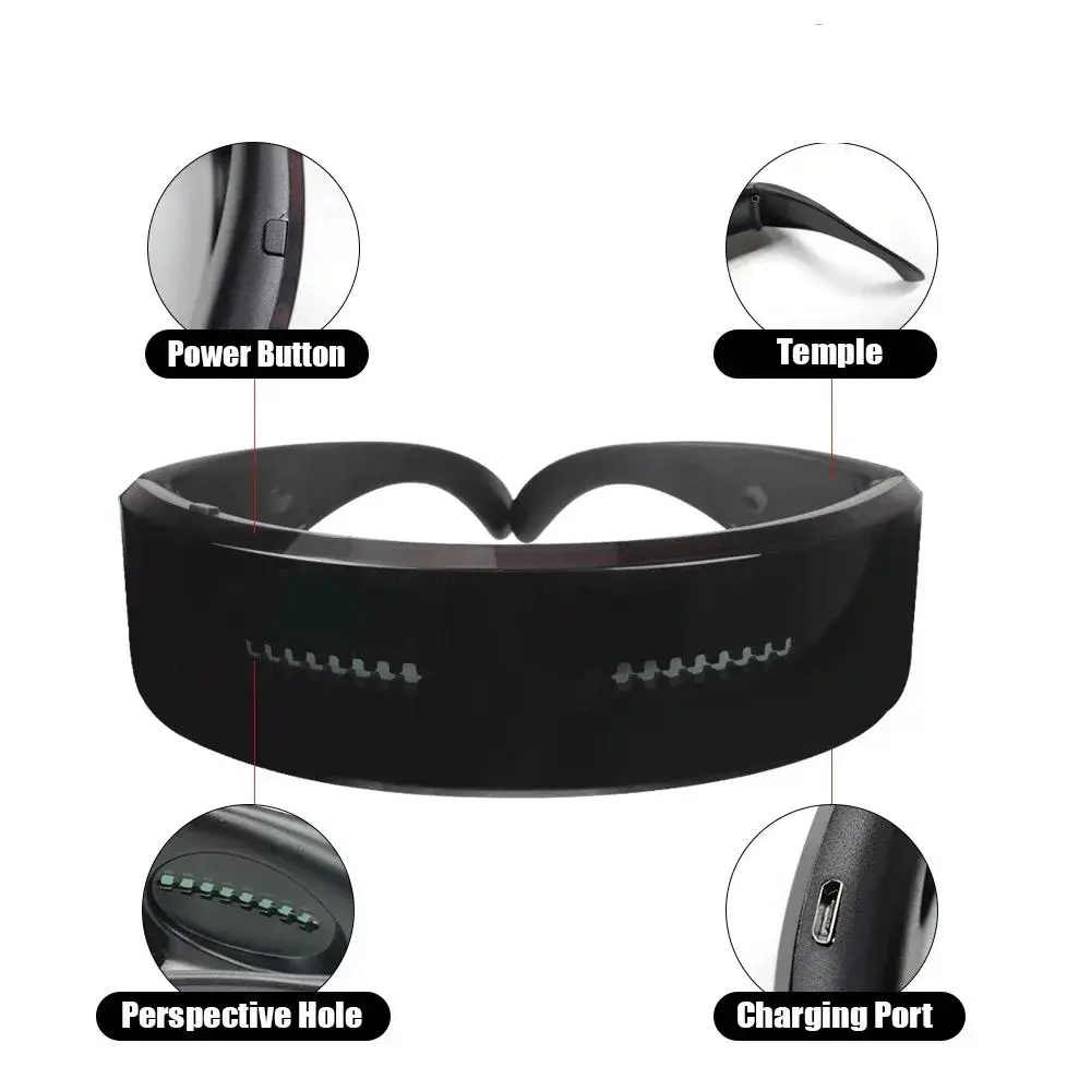 Glasögon LED med Bluetooth 4