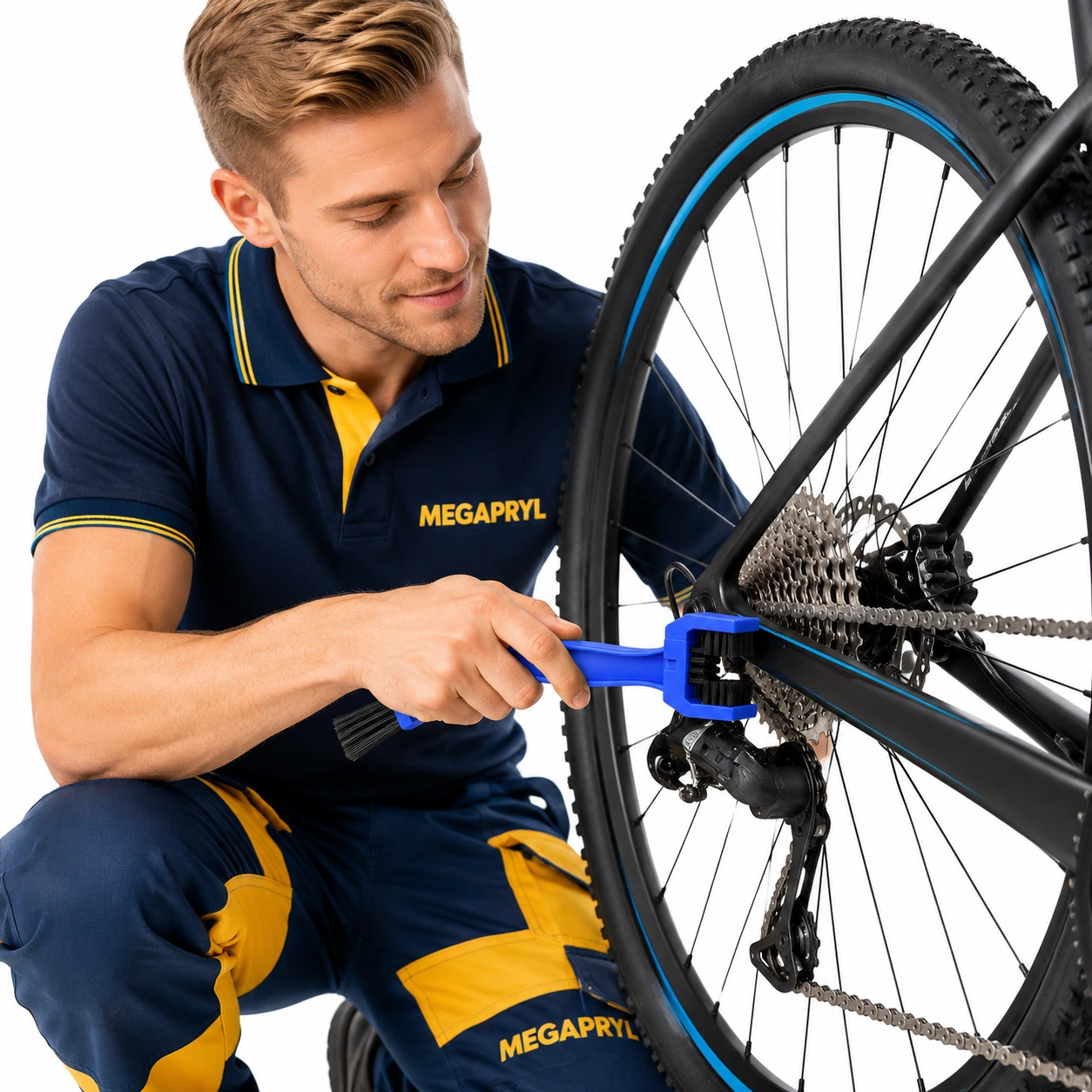 Kedjerengörare med Borste för Cykel och MC