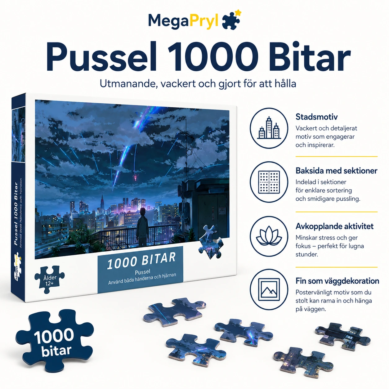 Pussel 1000 Bitar med Stadsmotiv för Väggdekoration