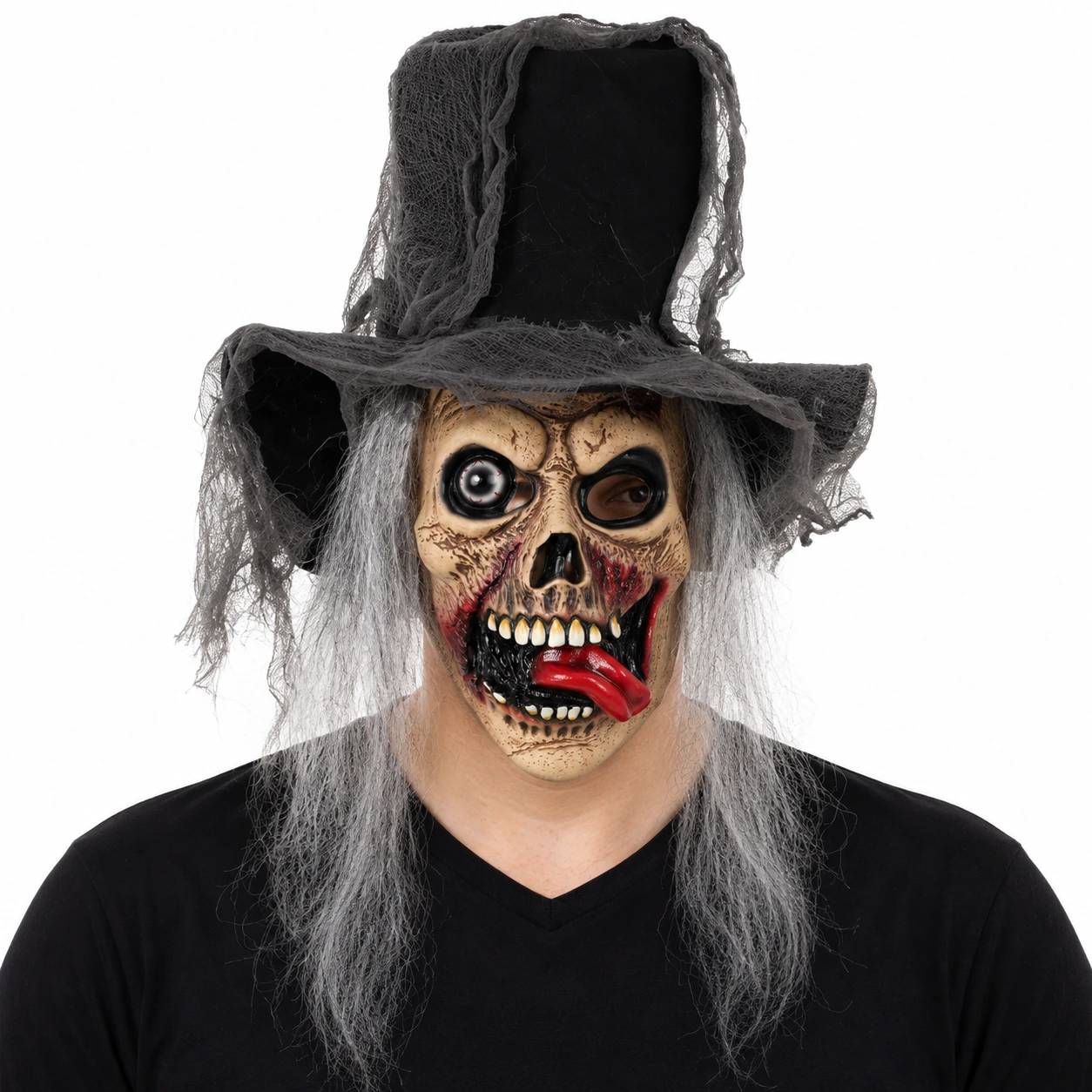 Mask skelett i latex med hatt