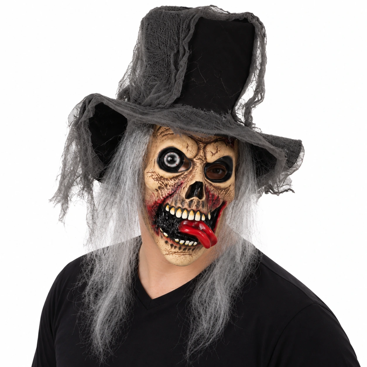 Mask skelett i latex med hatt