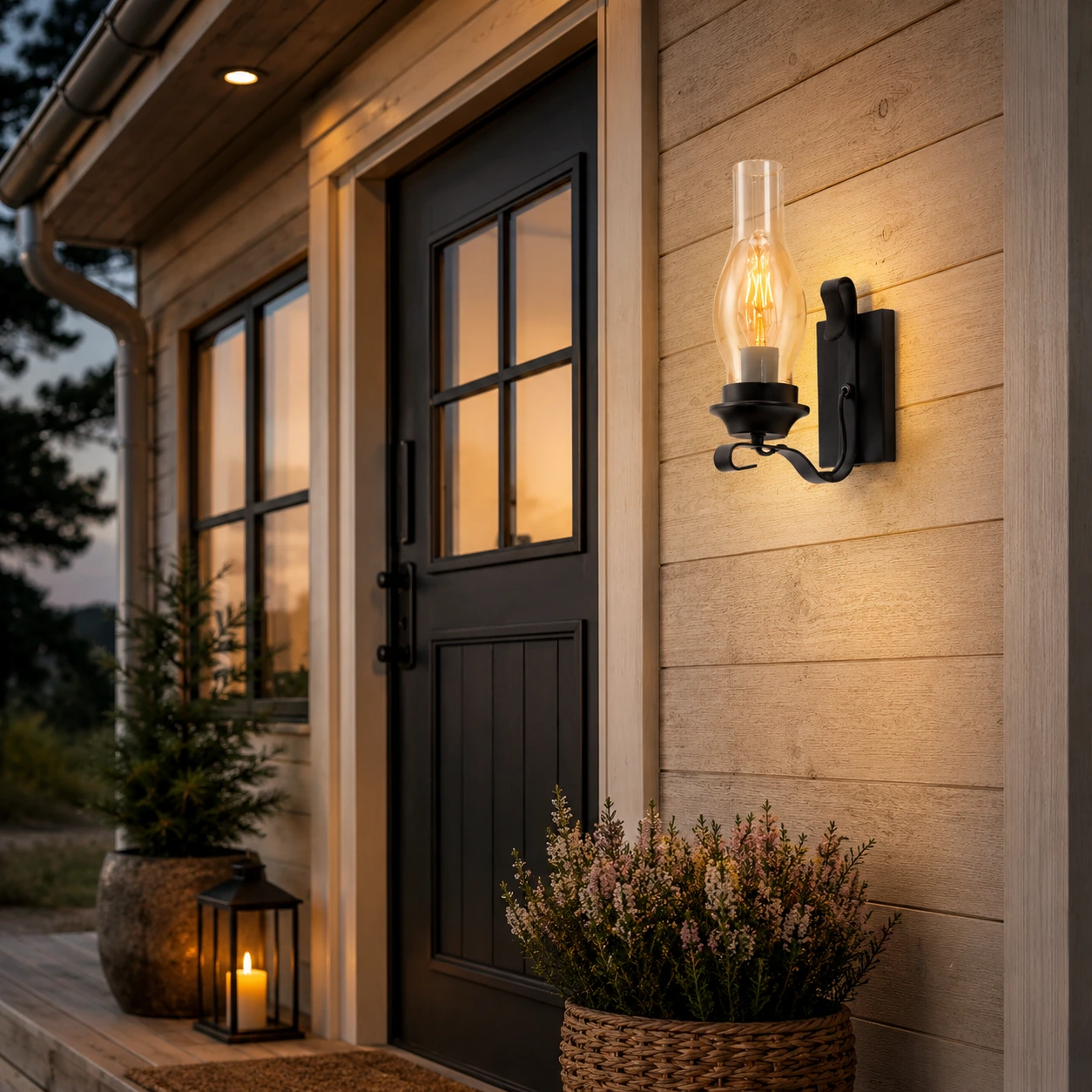 Retrovägglampa för inomhusbruk med E27-sockel
