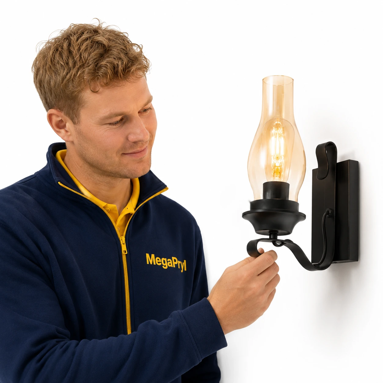 Retrovägglampa för inomhusbruk med E27-sockel