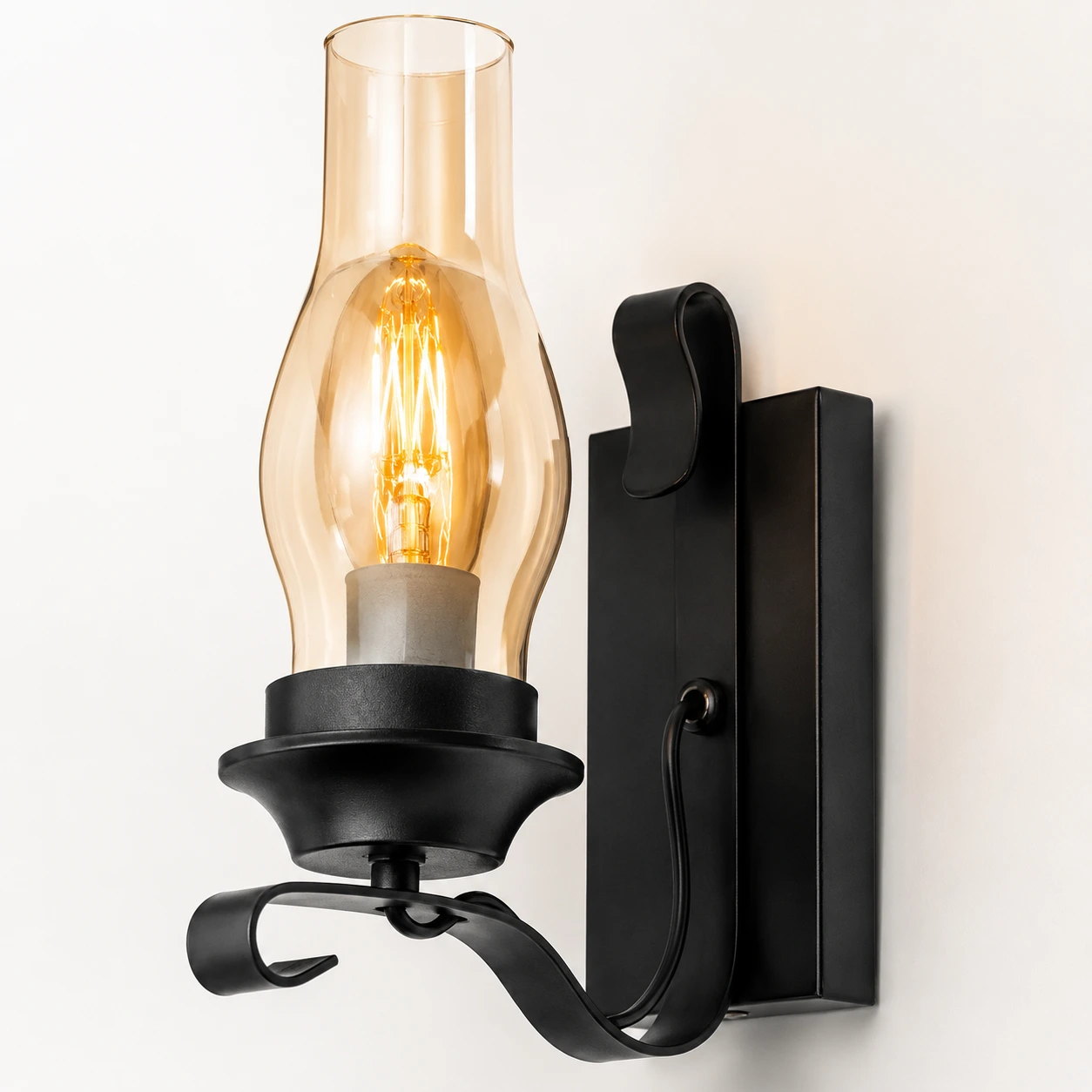 Retrovägglampa för inomhusbruk med E27-sockel