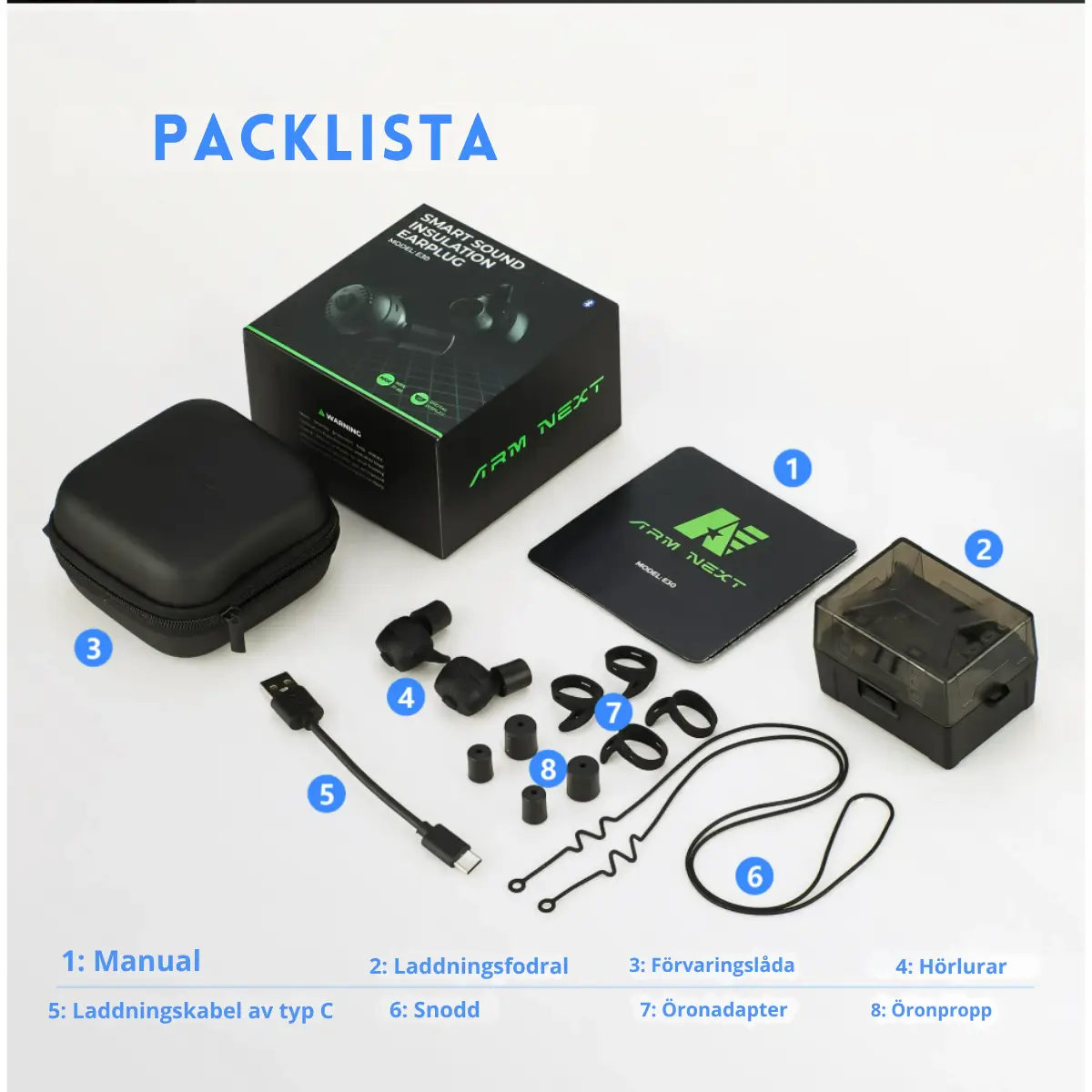 Hörselproppar Taktiska Bluetooth Brusreducering 7
