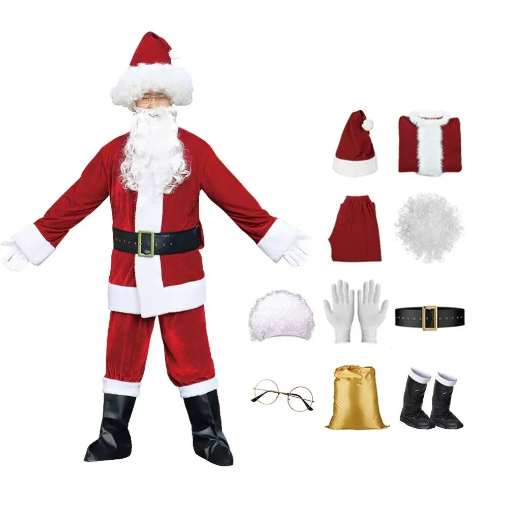 Tomtedräkt för Vuxna - 10 Delar Julkostym 5